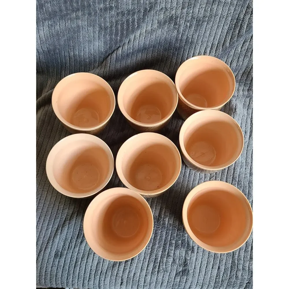 Lot of 8 vintage pink MCM Raffiaware burlap 4